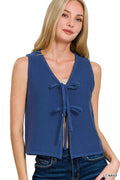 Tie Front Sweater Vest