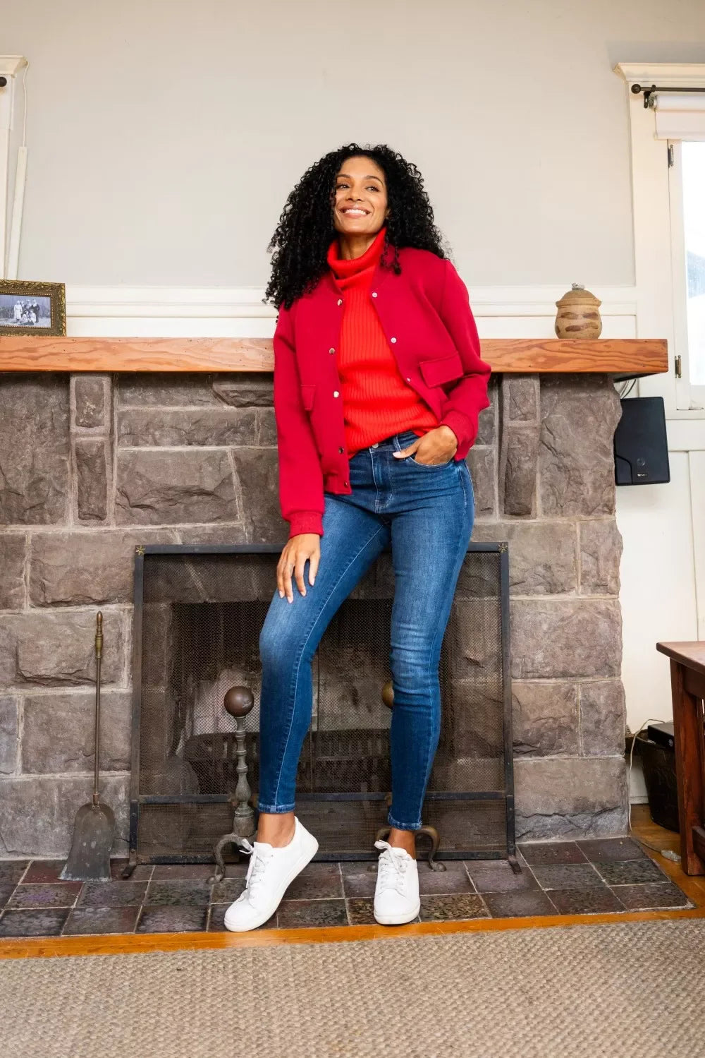 Full Size Washed Thermal Skinny Jeans Plus Size
