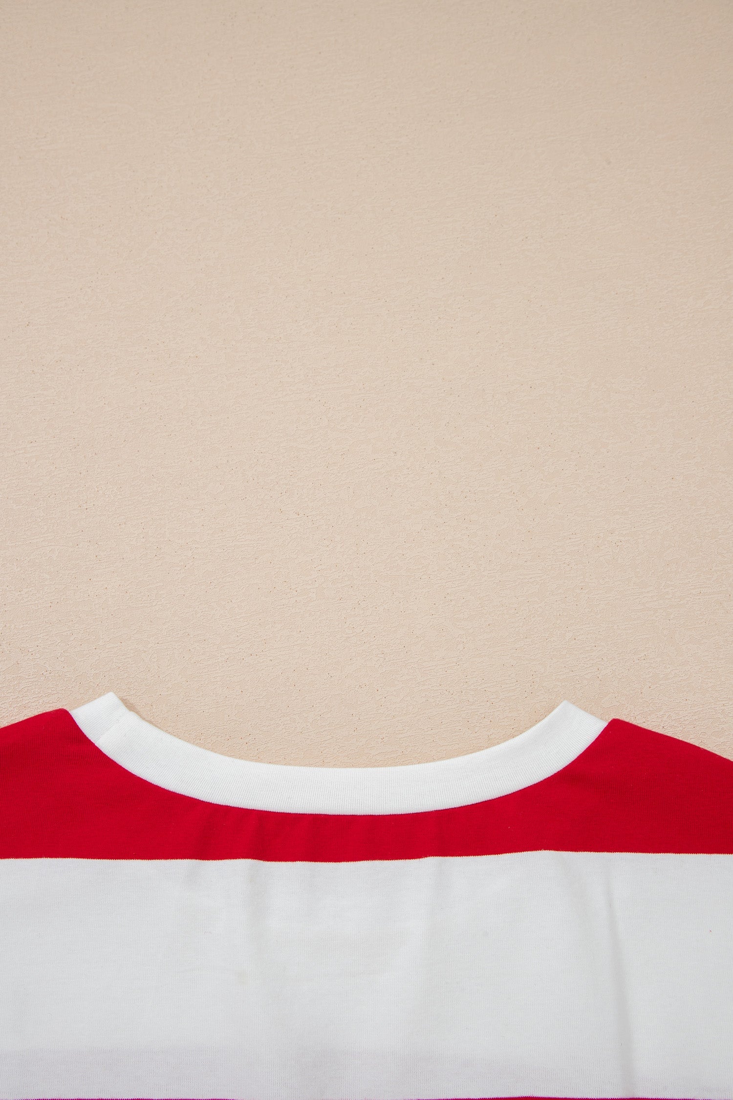 Racing Red Striped Color Block Oversize Tunic Tee