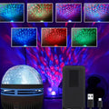 DecorBites™ 1pc LED Galaxy Star Projector Light,USB Powered,Water ripple Wave,Remote Controlled Bedroom Night Lamp,For Party,Home Theater