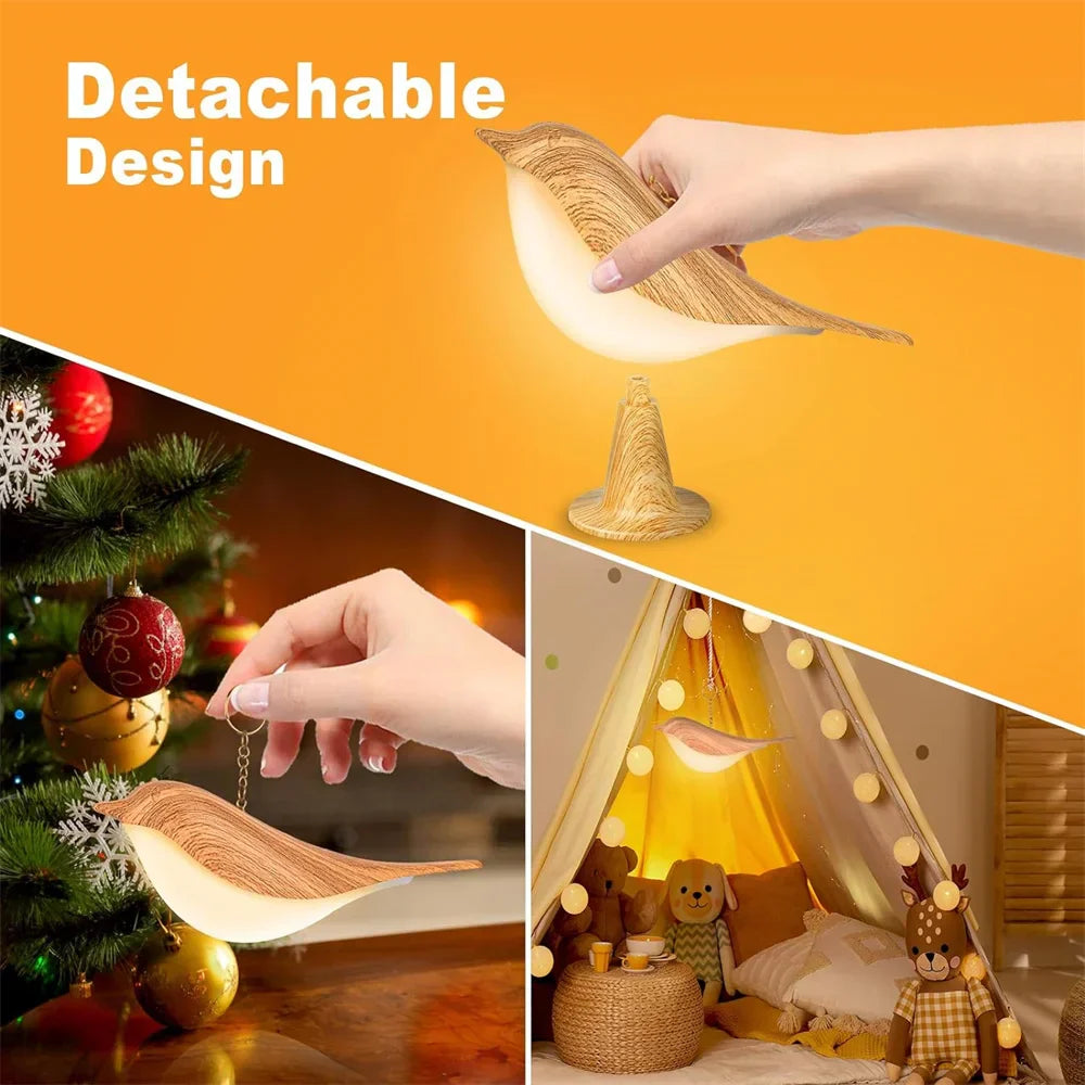 DecorBites™ 1pc LED Touch-Control Bird Lamp - Art Deco, 3-Levels Dimmable, USB-Cordless with Rechargeable Battery, Versatile for All Rooms
