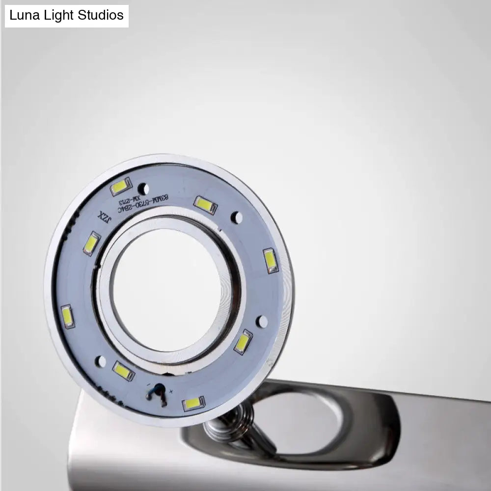 DecorBites™ 2/3 Head Bathroom Wall Vanity Light with Acrylic Shade - Silver Finish, Warm/White Lighting