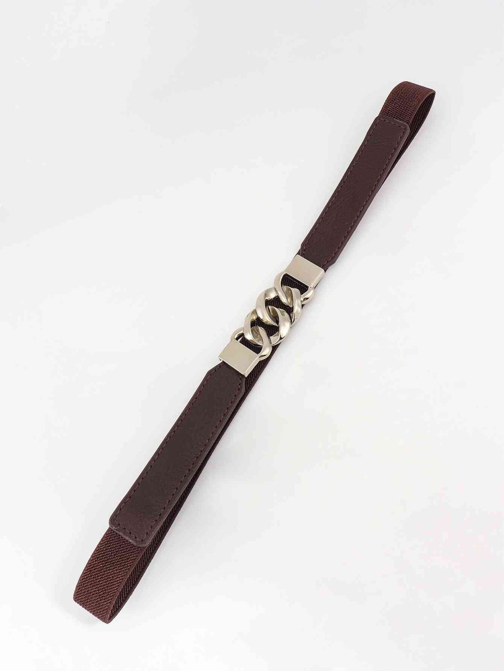 ElegantStyle Zinc Alloy Buckle Elastic PU Belt – Versatile and Stylish Accessory See size chart under “more details”