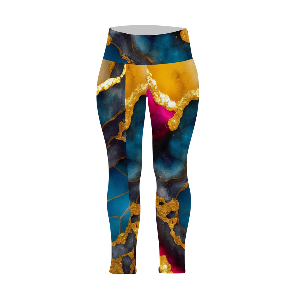 Women's High Waist Leggings(Plus Size)(ModelL45)