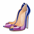 Fish mouth gradient stiletto high heel shoe