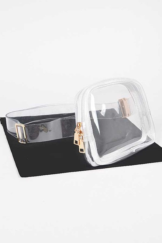 Convertible Transparent Clear Stadium Fanny Bag Stylish Accessory