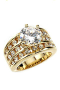 Cubic Zirconia Statement Ring – Stylish Fashion Jewelry Accessory