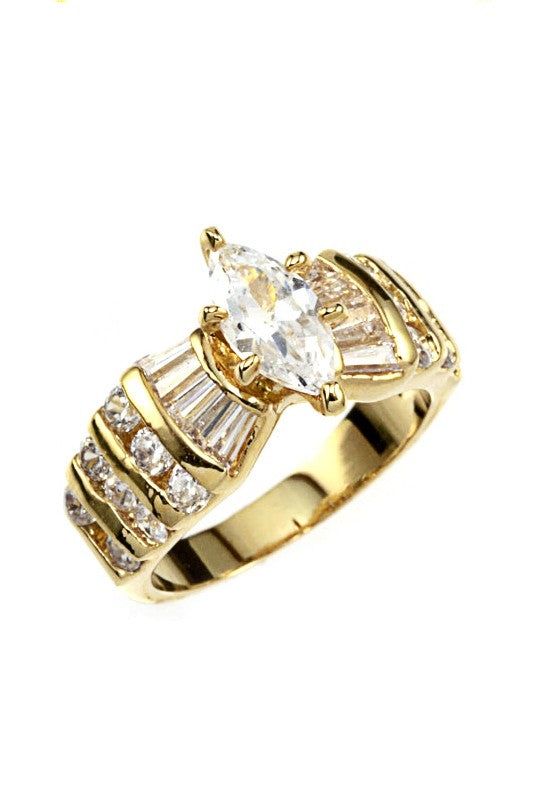 Cubic Zirconia Statement Ring – Stylish Fashion Jewelry Accessory