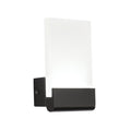 DecorBites™ 4" Wide Acrylic LED Sconce Light - Black/White Cuboid Design with Warm/White Lighting Options