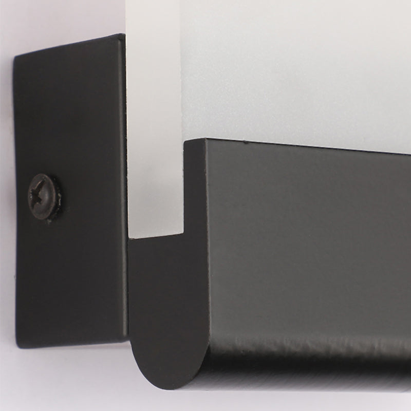 DecorBites™ 4" Wide Acrylic LED Sconce Light - Black/White Cuboid Design with Warm/White Lighting Options