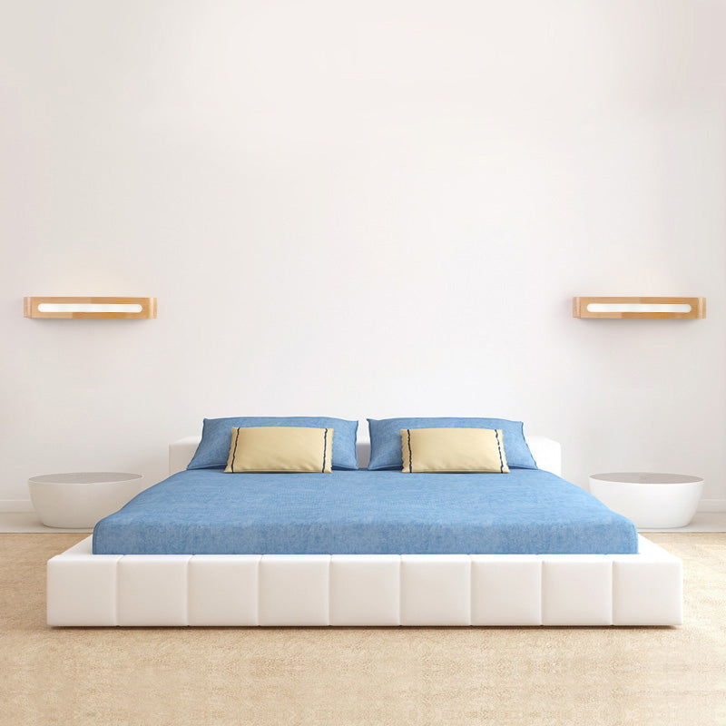 DecorBites™ Nordic-Style Wood Wall Sconce with LED Bedside Lighting