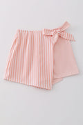 Striped skort with bow See size chart under “more details”