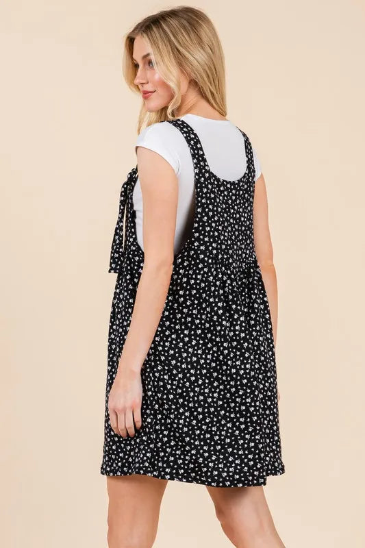 Floral Print Overalls with Pockets