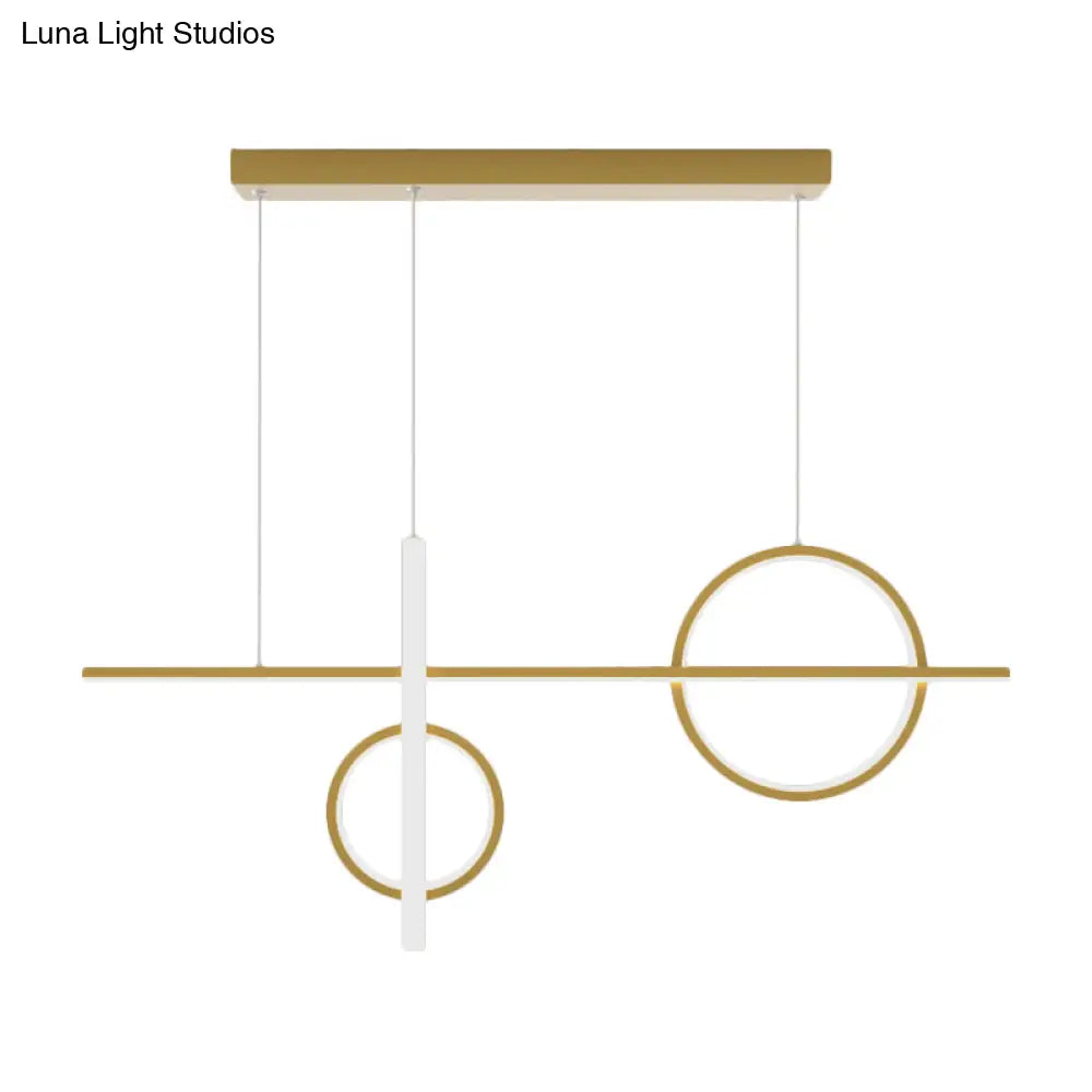 DecorBites™ 23.5"/31.5" Acrylic Bike Pendant Lighting Nordic LED Island Lamp - Black/Gold
