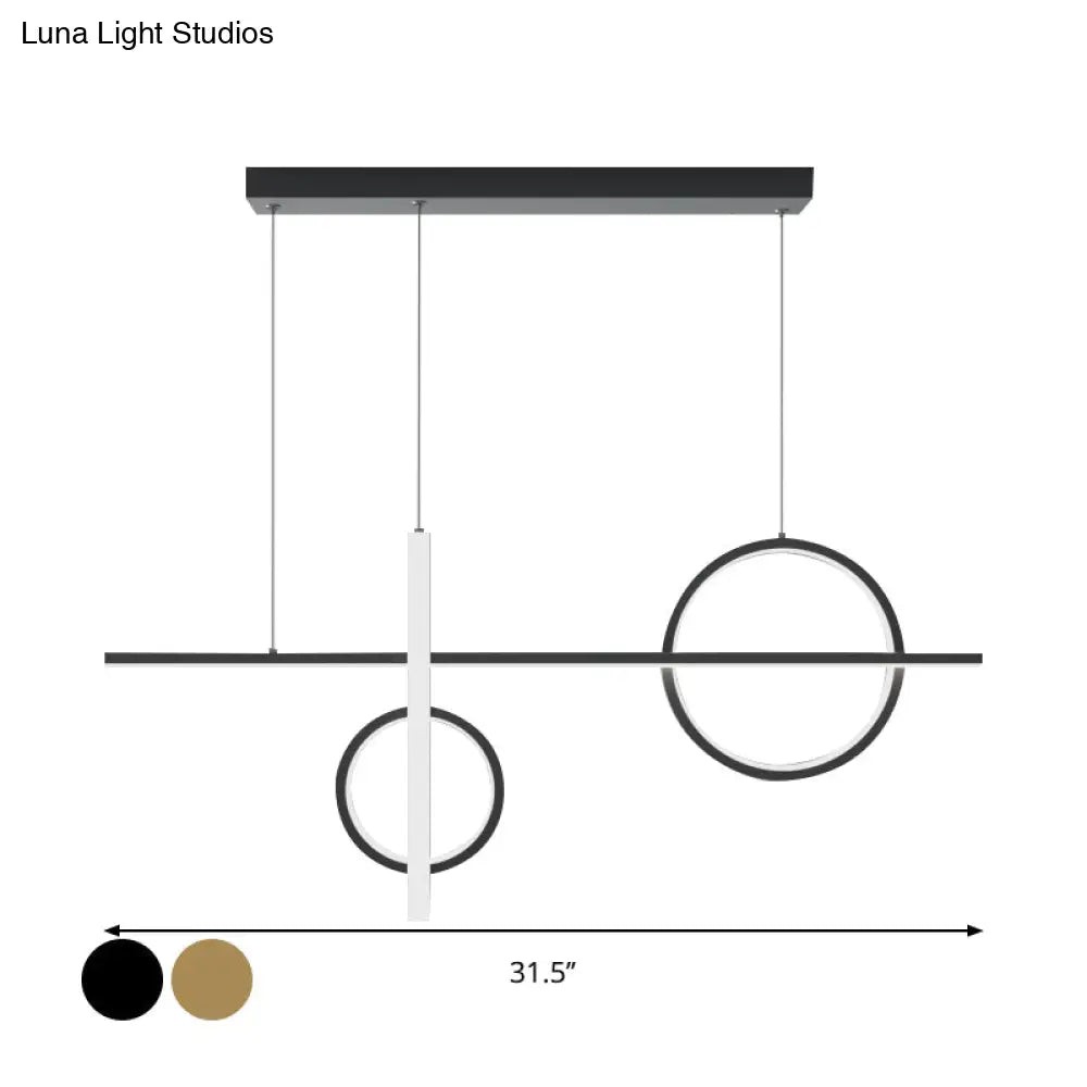 DecorBites™ 23.5"/31.5" Acrylic Bike Pendant Lighting Nordic LED Island Lamp - Black/Gold