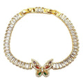 Radiant Butterfly Rhinestone Bold Tennis Bracelet