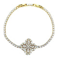 Radiant Clover Flower Bold Tennis Bracelet