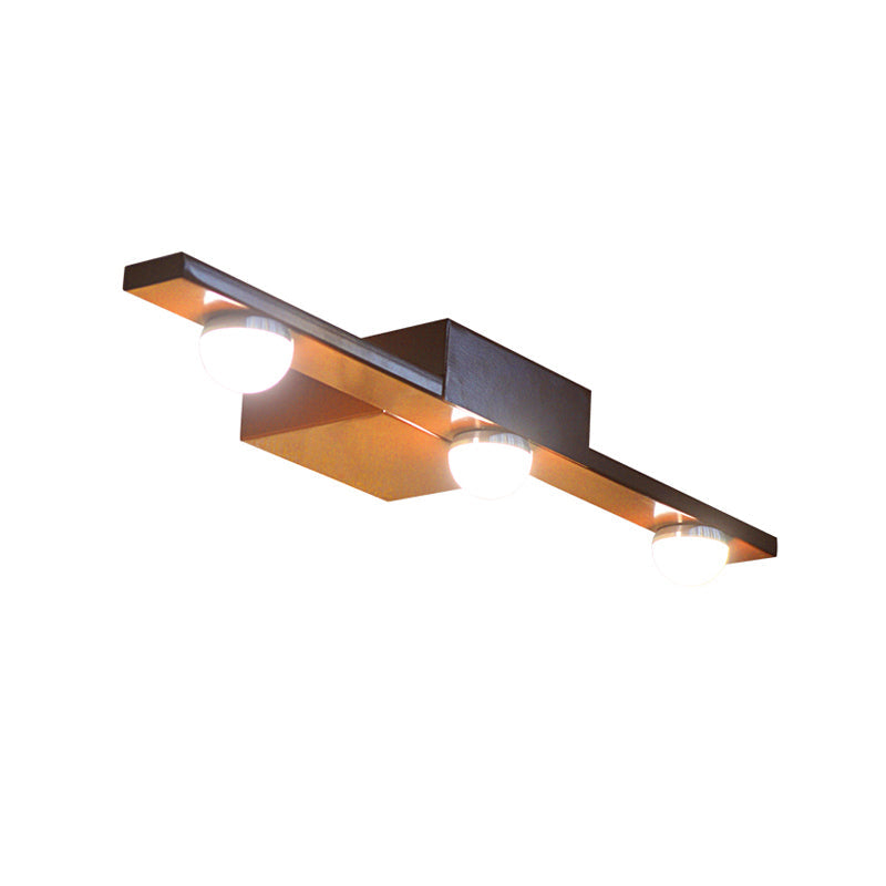 DecorBites™ Modern Black/White Linear Vanity Light Fixture - 3 Lights - Metal Wall Lighting - Warm/White Light - Over Mirror