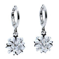Crystal Dangle Cubic Zirconia Mini Hoop Earrings