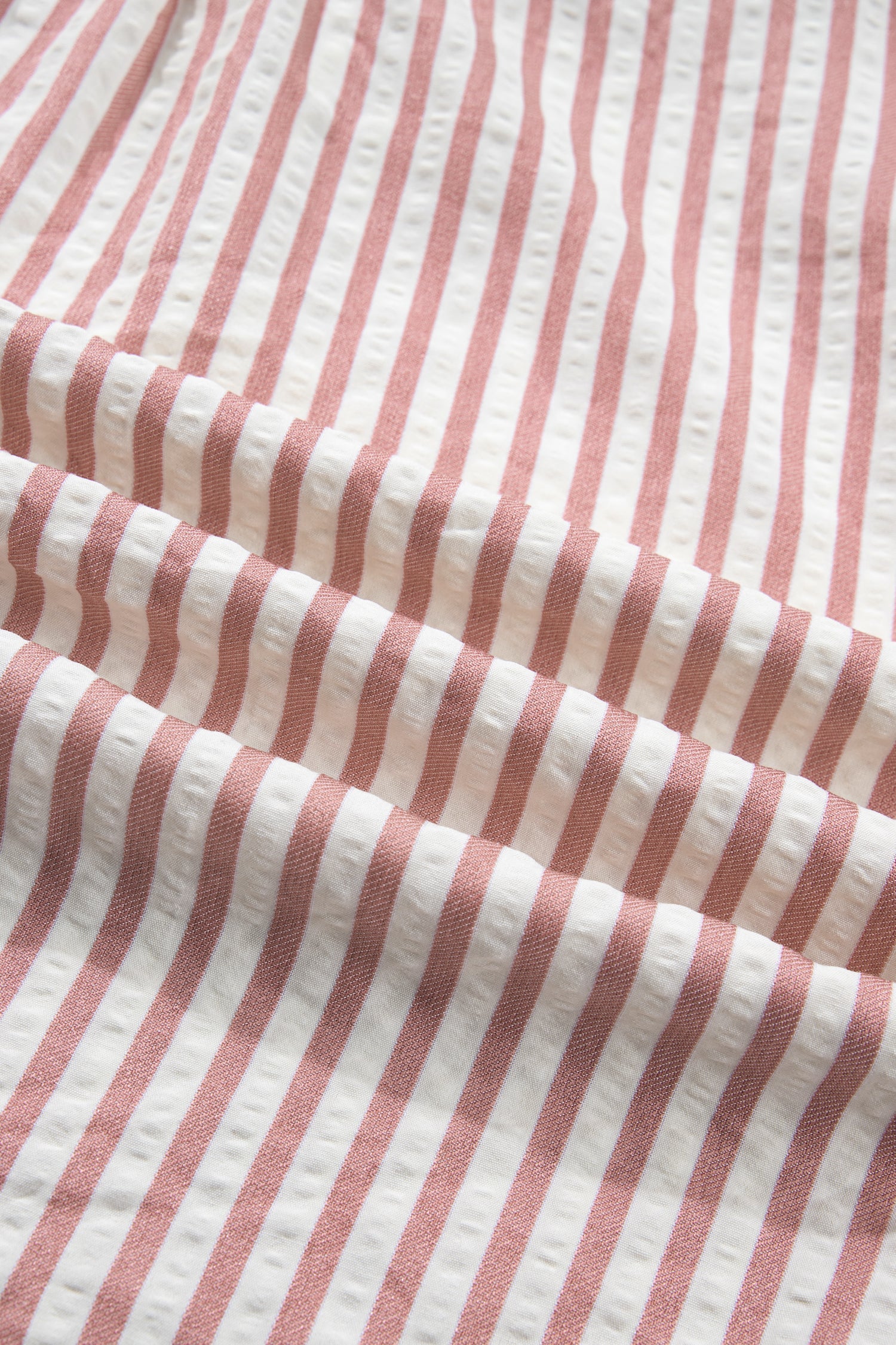 Pink Stripe Leopard Trim V Neck Button Down Half Sleeve Shirt