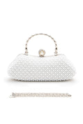 Beaded Pearl Top Handle Formal Clutch Bag