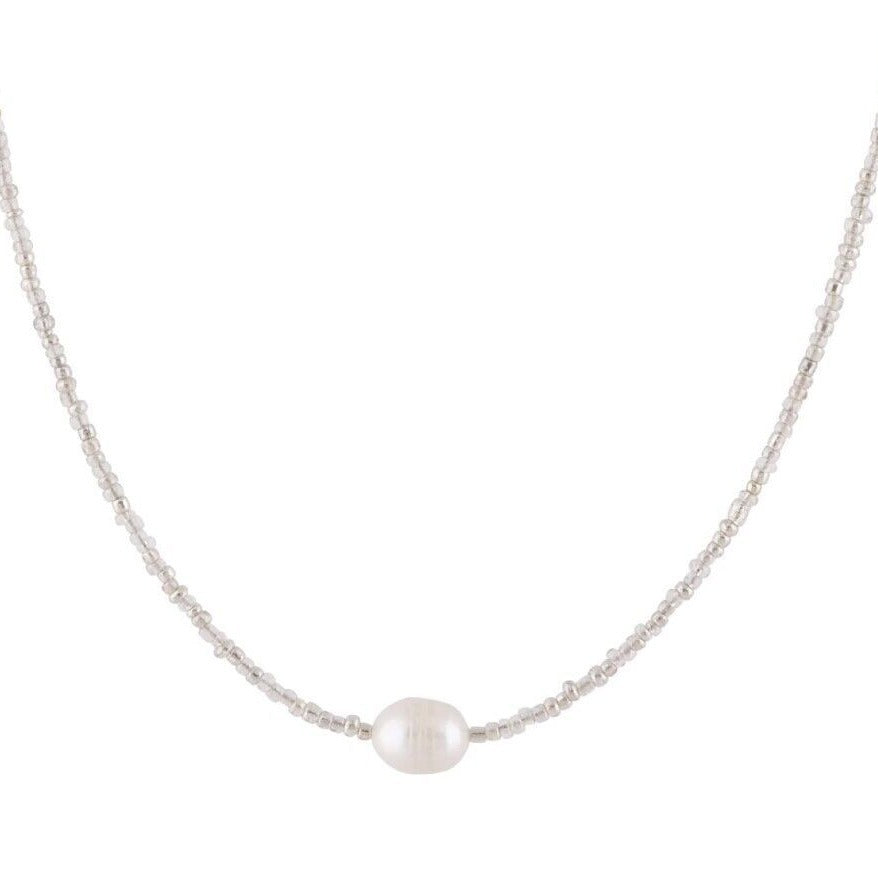 Artistic Vintage Bead Necklace Natural Freshwater Pearl