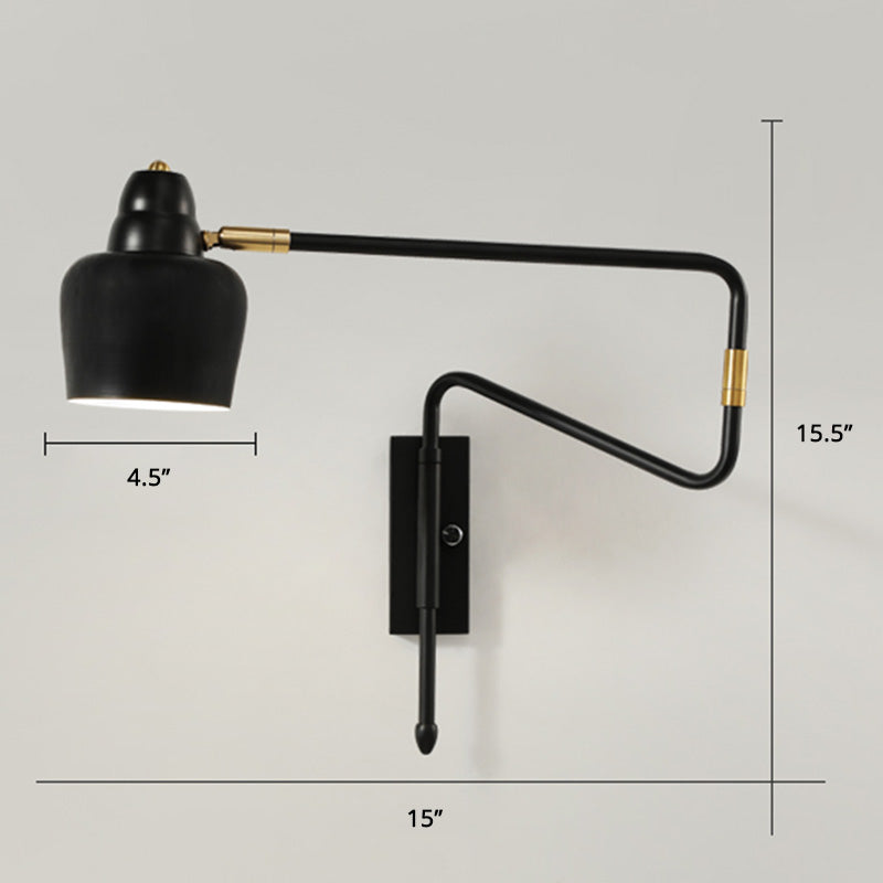 DecorBites™ Modern Wall Mounted Reading Lamp: Retractable Arm, Nordic Style