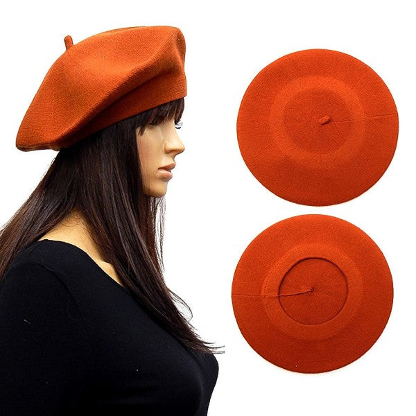 High Quality Crisp French Artist Wool Felt Beret