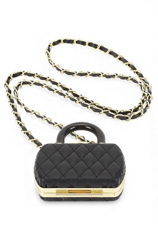 Mini Quilted Iconic Top Handle Crossbody Bag