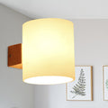 DecorBites™ Cylinder Shade Frosted Glass Japanese Wall Lamp - Beige Bedroom Wall Lighting