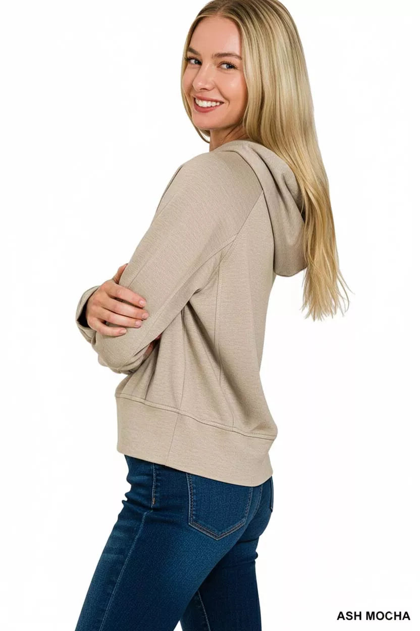 Drawstring Scuba Hoodie
