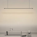 DecorBites™ Sleek LED Pendant Lamp for Kitchen Bar Island - Minimalist Thin Rod Design, Metal Construction, Black Finish