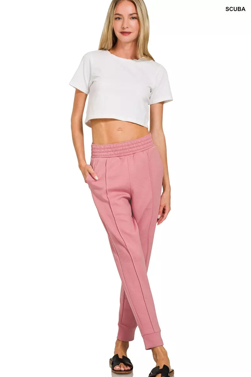 I am a Fashion Junky Scuba Half Zip Pullover and Jogger Set