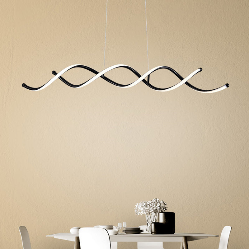 DecorBites™ Black Metal LED Pendant Ceiling Light for Contemporary Dining Room Decor