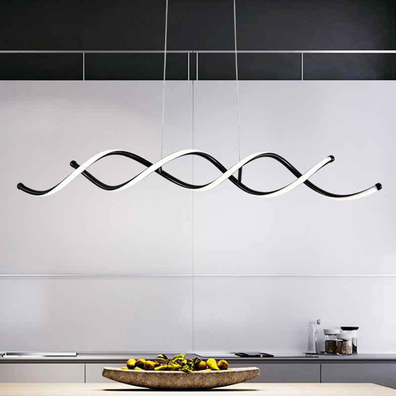 DecorBites™ Black Metal LED Pendant Ceiling Light for Contemporary Dining Room Decor