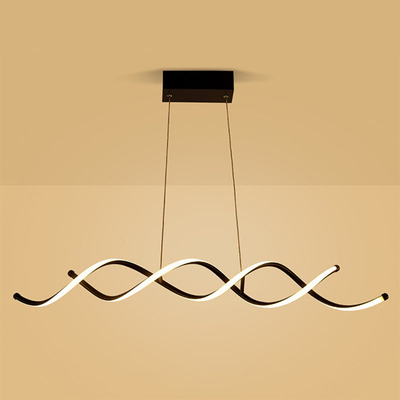 DecorBites™ Black Metal LED Pendant Ceiling Light for Contemporary Dining Room Decor