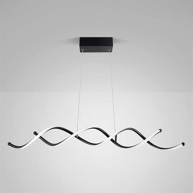 DecorBites™ Black Metal LED Pendant Ceiling Light for Contemporary Dining Room Decor