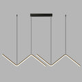 DecorBites™ Contemporary Zigzag Pendant LED Light Fixture with Metal Suspension