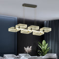 DecorBites™ Modern Black Squares Island Suspension Light for Acrylic Dining Room Fixture