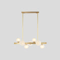 DecorBites™ Gold Simplicity Globe Pendant Lamp: Frosted Glass Dining Room Island Lighting
