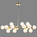 DecorBites™ Modern Gold Island Pendant Lighting with 16 Lights - Spherical Glass Ceiling Light for Living Room