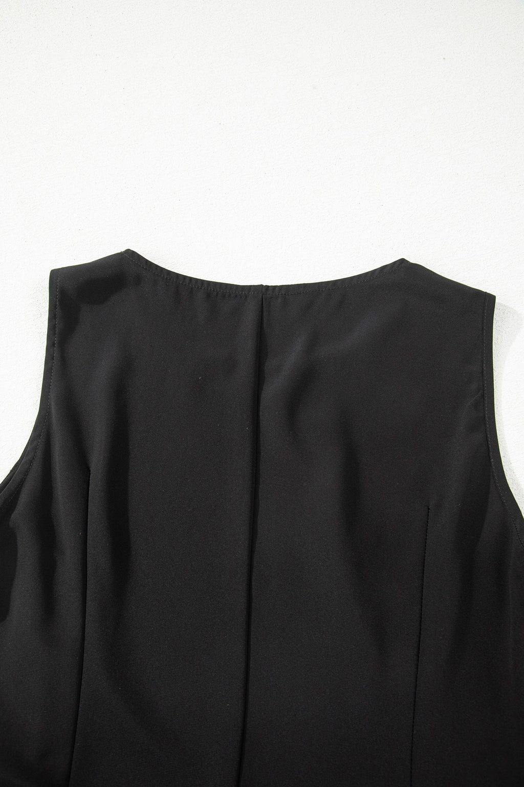 Black Solid Color Sleeveless Sheer Floral Lace Patchwork Long Dress