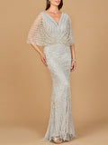 Cape Sleeve Mermaid Gown
