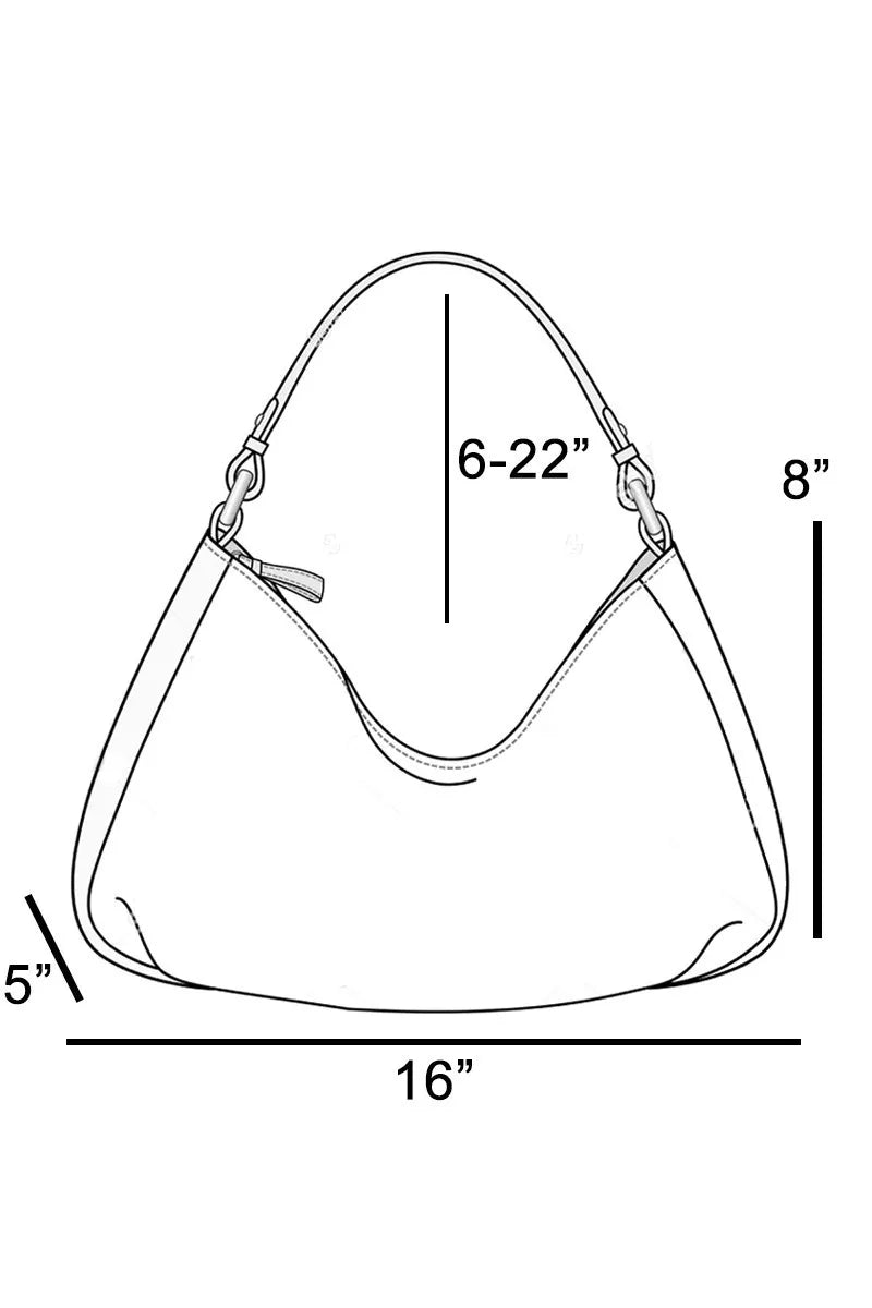 Faux Leather Buckle Strap Detail Tote Bag