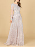 Long Sleeve High Neck Gown