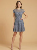 Cap Sleeve Sequin Short Dress