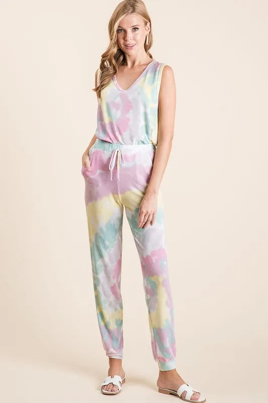Tie Dye French Terry Casual Pants