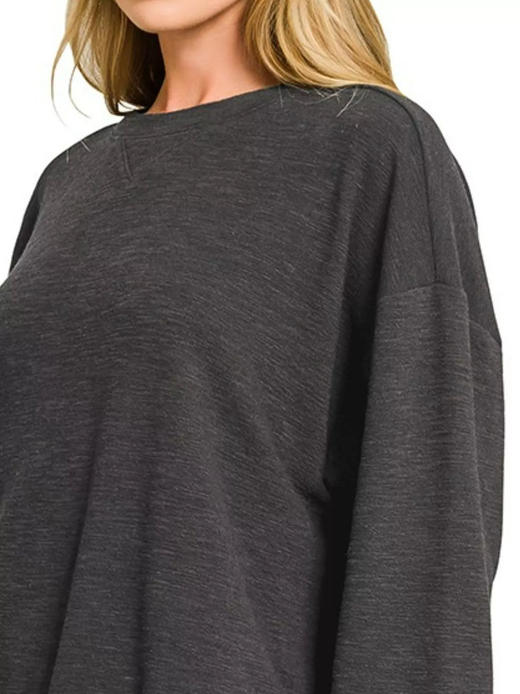 Slub Long Sleeve Top and Shorts Set