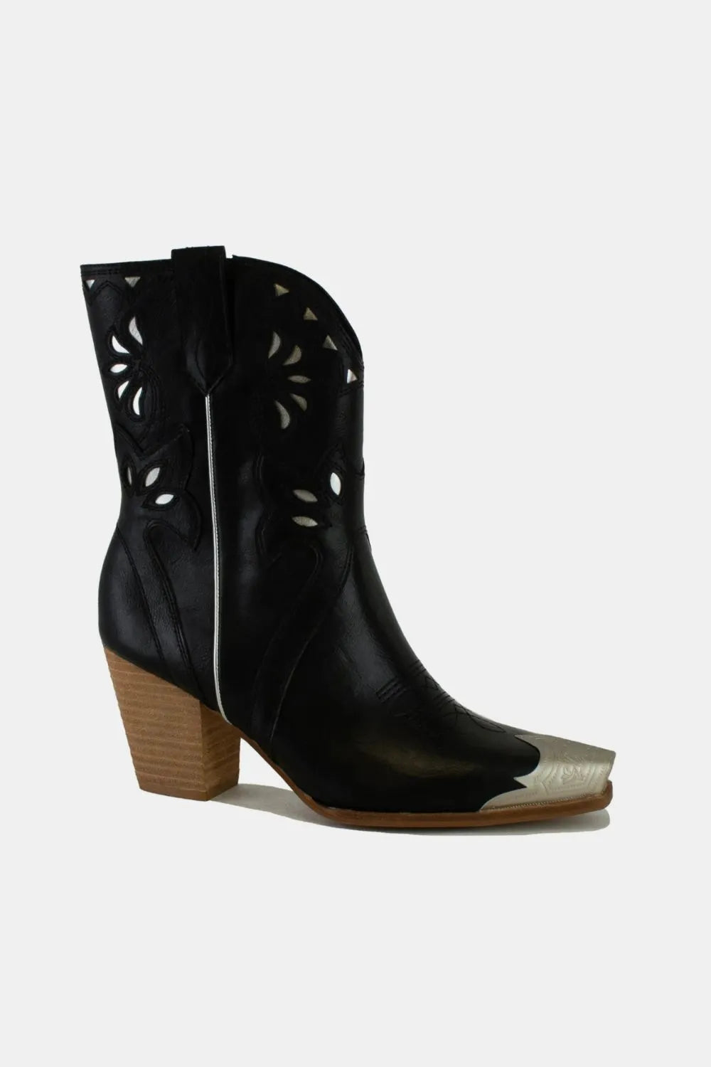 Fashion Cut-Out Floral Embroidery Boots