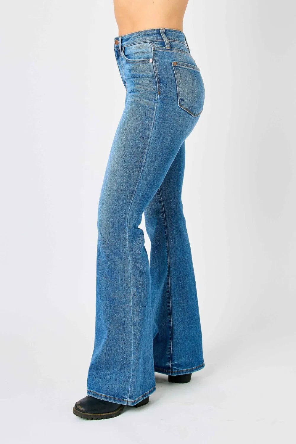 Full Size High-Waisted Classic Flare Jeans Plus Size